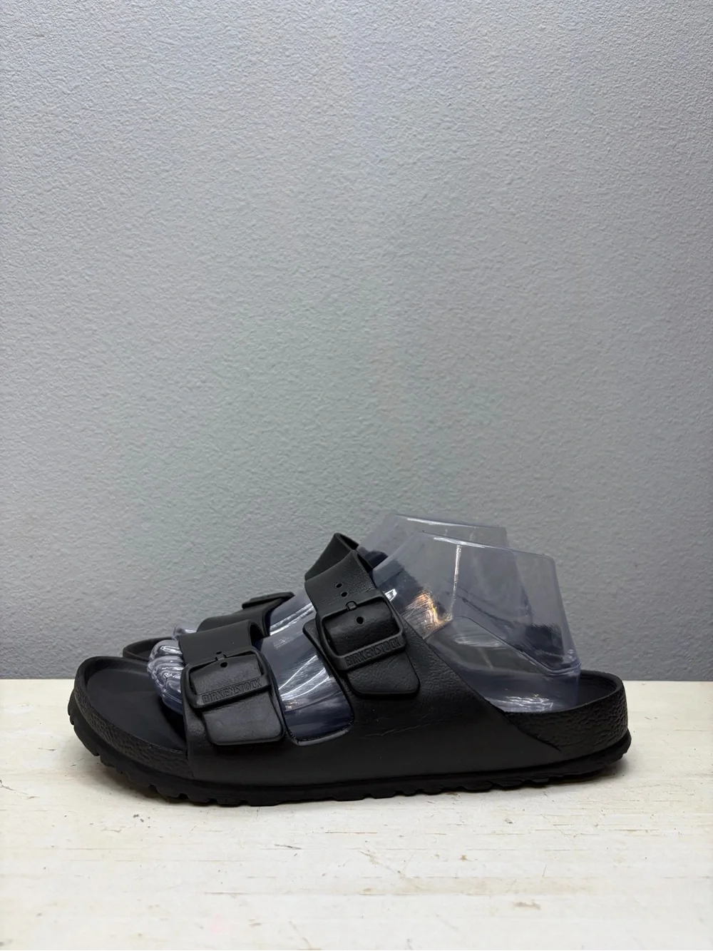 Birkenstock Black Rubber Arizona Sandals Size 40